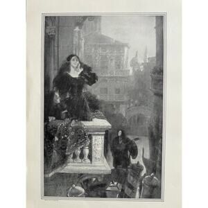 Under the Venice Moon, Louis Loeb, Painting Print, Book Page, ~ 250728-WH 125